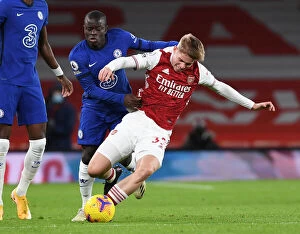 Arsenal v Chelsea 2020-21 Collection: Clash of Titans: Arsenal vs. Chelsea - Reigniting the Rivalry in Empty Emirates Stadium