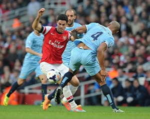 Arsenal V Manchester City 2013/14 Prints: Clash of Titans: Arteta vs. Kompany - Arsenal vs. Manchester City, Premier League, 2014