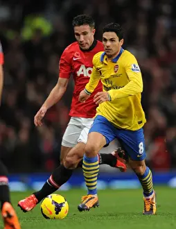 Manchester United V Arsenal 2013-14 Prints: Clash of Titans: Arteta vs. van Persie - Manchester United vs