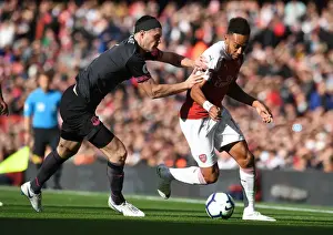 Arsenal V Everton 2018-19 Prints: Clash of Titans: Aubameyang vs Keane - Arsenal vs Everton, Premier League 2018-19