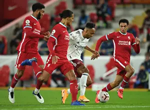 Clash of Titans: Aubameyang vs. Liverpool's Defense - Arsenal vs. Liverpool: A Battle at Anfield (2020-21)
