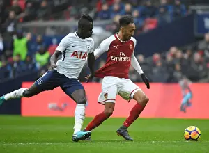 Tottenham Hotspur V Arsenal 2017-18 Prints: Clash of Titans: Aubameyang vs Sanchez - A Premier League Rivalry: Arsenal's Aubameyang vs Tottenham's Sanchez