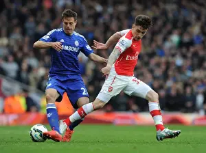 Arsenal V Chelsea 2014/15 Prints: Clash of the Titans: Bellerin vs Azpilicueta - Arsenal vs Chelsea Showdown
