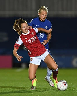Images Dated 7th October 2020: Clash of Titans: Chelsea Women vs. Arsenal Women in Continental Cup Showdown