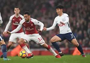 Arsenal V Tottenham Hotspur 2017-18 Prints: Clash of Titans: Coquelin vs Son in the Arsenal-Tottenham Rivalry