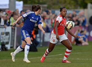 Chelsea Ladies v Arsenal Ladies 30/4/15 Collection: Clash of Titans: Danielle Carter vs. Hannah Blundell - A WSL Showdown between Chelsea