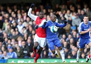 Chelsea v Arsenal 2007-08 Collection: Clash of Titans: Eboue vs Makelele - Chelsea Edge Past Arsenal 2:1 in Premier League Showdown