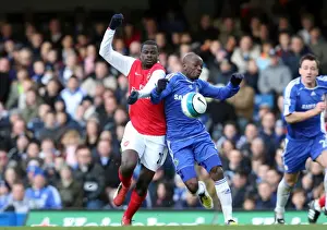 Chelsea V Arsenal 2007-08 Prints: Clash of Titans: Eboue vs Makelele - Chelsea Edge Past Arsenal 2:1 in Premier League Showdown
