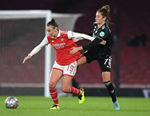 Arsenal Women V Juventus Women 2022-23 Prints: Clash of Titans: Foord vs Forciella in Arsenal WFC vs Juventus FC's Battle in UEFA Women's Champions League