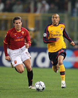 AS Roma V Arsenal 2008-9 Prints: Clash of Titans: Gael Clichy vs