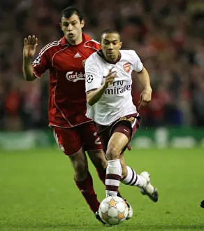 Liverpool V Arsenal - Champions League 2007-08 Prints: Clash of Titans: Gael Clichy vs