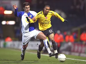 Clash of Titans: Gael Clichy vs. Zurab Khizanishvili in the FA Cup Showdown between Blackburn and Arsenal, 2007