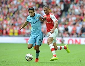 Arsenal V Manchester City - FA Community Shield 2014/15 Prints: Clash of Titans: Gibbs vs Navas - Arsenal vs Manchester City FA Community Shield