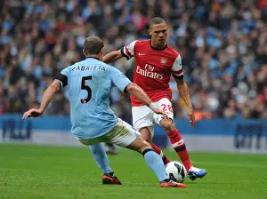 Manchester City V Arsenal 2012:13 Prints: Clash of Titans: Gibbs vs Zabaleta - Manchester City vs Arsenal, Premier League 2012-13