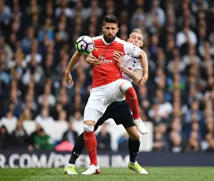 Tottenham Hotspur V Arsenal 2016-17 Prints: Clash of Titans: Giroud vs Alderweireld - Tottenham vs Arsenal, Premier League 2016-17