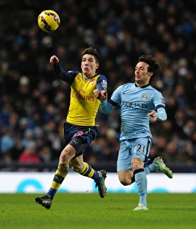 Manchester City V Arsenal 2014-15 Prints: Clash of Titans: Hector Bellerin vs