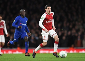 Arsenal V Chelsea - Carabao Cup 2017-18 Prints: Clash of Titans: Hector Bellerin vs