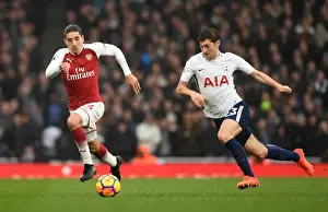 Arsenal V Tottenham Hotspur 2017-18 Prints: Clash of the Titans: Hector Bellerin vs Ben Davies in the Arsenal v Tottenham Rivalry