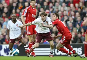 Liverpool V Arsenal 2007-8 Prints: Clash of Titans: Hleb vs Alonso, Gerrard - Liverpool vs Arsenal, 2007-08 Premier League