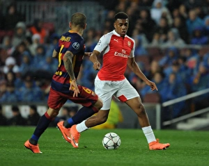Barcelona V Arsenal 2015-16 Prints: Clash of Titans: Iwobi vs. Alves - Barcelona vs. Arsenal in the Champions League