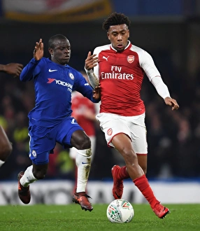 Chelsea V Arsenal - Carabao Cup 1/2 Final 1st Leg 2017-18 Prints: Clash of Titans: Iwobi vs. Kante - A Carabao Cup Semi-Final Battle