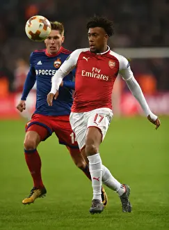 CSKA Moscow V Arsenal 2017-18 Prints: Clash of Titans: Iwobi vs. Nababkin in Europa League Quarterfinal Showdown