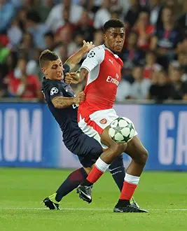 Paris Saint Gernain V Arsenal 2016-17 Prints: Clash of Titans: Iwobi vs. Verratti - Paris Saint-Germain vs