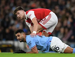 Manchester City V Arsenal 2022-23 Prints: Clash of Titans: Kieran Tierney vs
