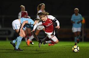 Arsenal Women V Manchester City Ladies - Continentail Cup Final Prints: Clash of Titans: Kim Little vs. Keira Walsh in the FA Women's Continental Cup Final