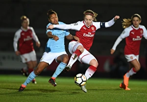 Arsenal Women V Manchester City Ladies - Continentail Cup Final Prints: Clash of Titans: Kim Little vs. Nikita Parris in the FA Women's Continental Cup Final