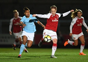 Arsenal Women V Manchester City Ladies - Continentail Cup Final Prints: Clash of Titans: Kim Little vs