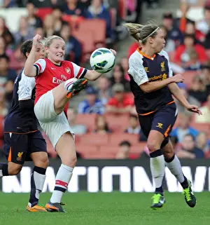 Arsenal Ladies V Liverpool LFC - 2013 Prints: Clash of Titans: Kim Little vs Whitney Engen - Arsenal Ladies FC vs Liverpool Ladies FC
