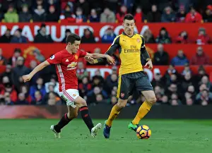 Manchester United V Arsenal 2016-17 Prints: Clash of Titans: Koscielny vs. Herrera - Manchester United vs