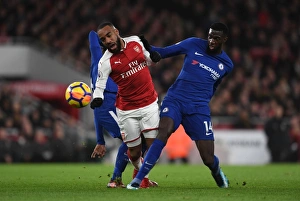 Arsenal V Chelsea 2017-18 Prints: Clash of Titans: Lacazette vs. Bakayoko - Arsenal vs. Chelsea, Premier League