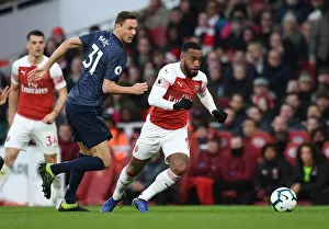Arsenal V Manchester United 2018-19 Prints: Clash of Titans: Lacazette vs. Matic - Arsenal vs. Manchester United, Premier League