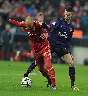 Bayern Munich Collection: Clash of Titans: Laurent Koscielny vs. Arjen Robben - Bayern Munich vs