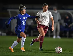 Chelsea Women V Arsenal Women 2020-21 Prints: Clash of Titans: McCabe vs Ji in Chelsea Women vs Arsenal Women FA WSL Showdown