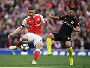 Framed Print : Clash of the Titans: Mustafi vs. Aguero - Arsenal vs. Manchester City Showdown Framed Print : Clash of the Titans: Mustafi vs. Aguero - Arsenal vs. Manchester City Showdown