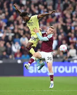 West Ham United V Arsenal 2021-22 Prints: Clash of Titans: Nuno Tavares vs Jarrod Bowen - West Ham United vs Arsenal