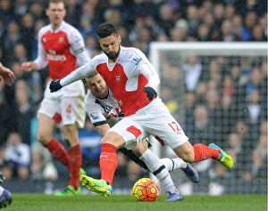Tottenham Hotspur V Arsenal 2015-16 Prints: Clash of Titans: Olivier Giroud vs. Eric Dier - A Battle for Premier League Supremacy