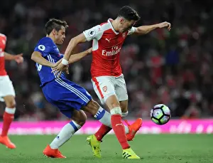Arsenal V Chelsea 2016-17 Prints: Clash of Titans: Ozil vs Azpilicueta - Arsenal vs Chelsea
