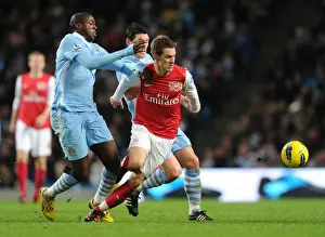 Manchester City V Arsenal 2011-12 Prints: Clash of Titans: Ramsey, Toure