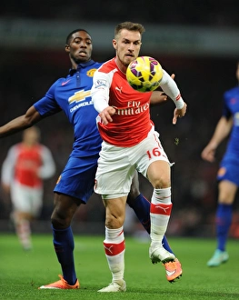 Arsenal V Manchester United 2014-15 Prints: Clash of Titans: Ramsey vs. Blackett in Arsenal vs. Manchester United