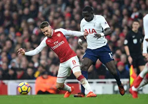 Arsenal V Tottenham Hotspur 2017-18 Prints: Clash of Titans: Ramsey vs. Sissoko - Arsenal vs. Tottenham, Premier League 2017-18