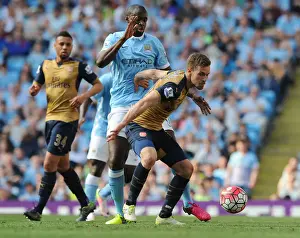 Manchester City V Arsenal 2105-16 Prints: Clash of the Titans: Ramsey vs Toure, Manchester City vs Arsenal, Premier League 2015-16