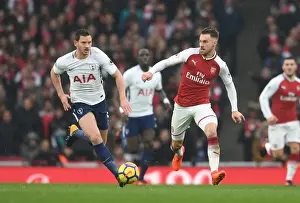 Arsenal V Tottenham Hotspur 2017-18 Prints: Clash of Titans: Ramsey vs Vertonghen - Arsenal vs Tottenham, Premier League 2017-18