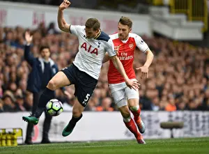 Tottenham Hotspur V Arsenal 2016-17 Prints: Clash of Titans: Ramsey vs Vertonghen in the Premier League Battle between Arsenal and Tottenham