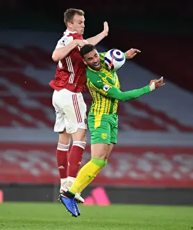Arsenal V West Bromwich Albion 2020-21 Prints: Clash of Titans: Rob Holding vs