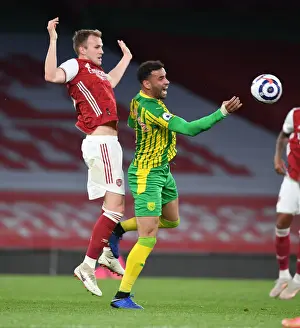 Arsenal V West Bromwich Albion 2020-21 Prints: Clash of the Titans: Rob Holding vs