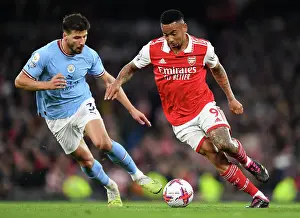 Manchester City V Arsenal 2022-23 Prints: Clash of Titans: Ruben Dias vs